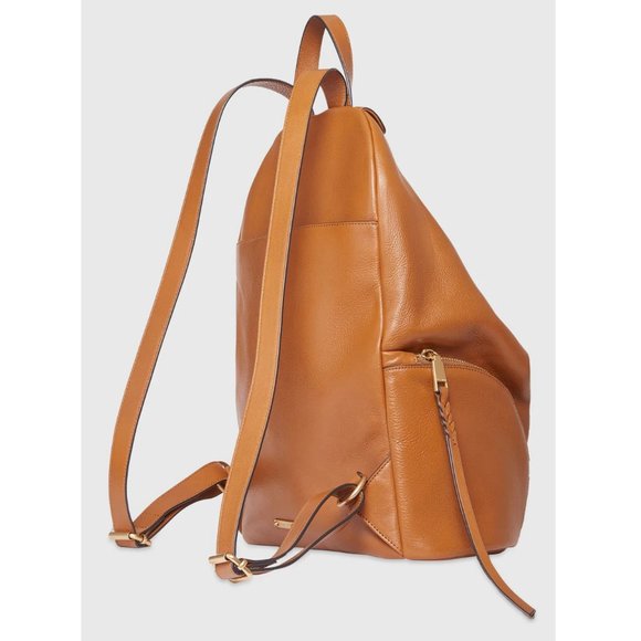 ❤️ NWT Rebecca Minkoff Julian Jumbo Leather Backpack Caramello Brown AUTHENTIC main image 8